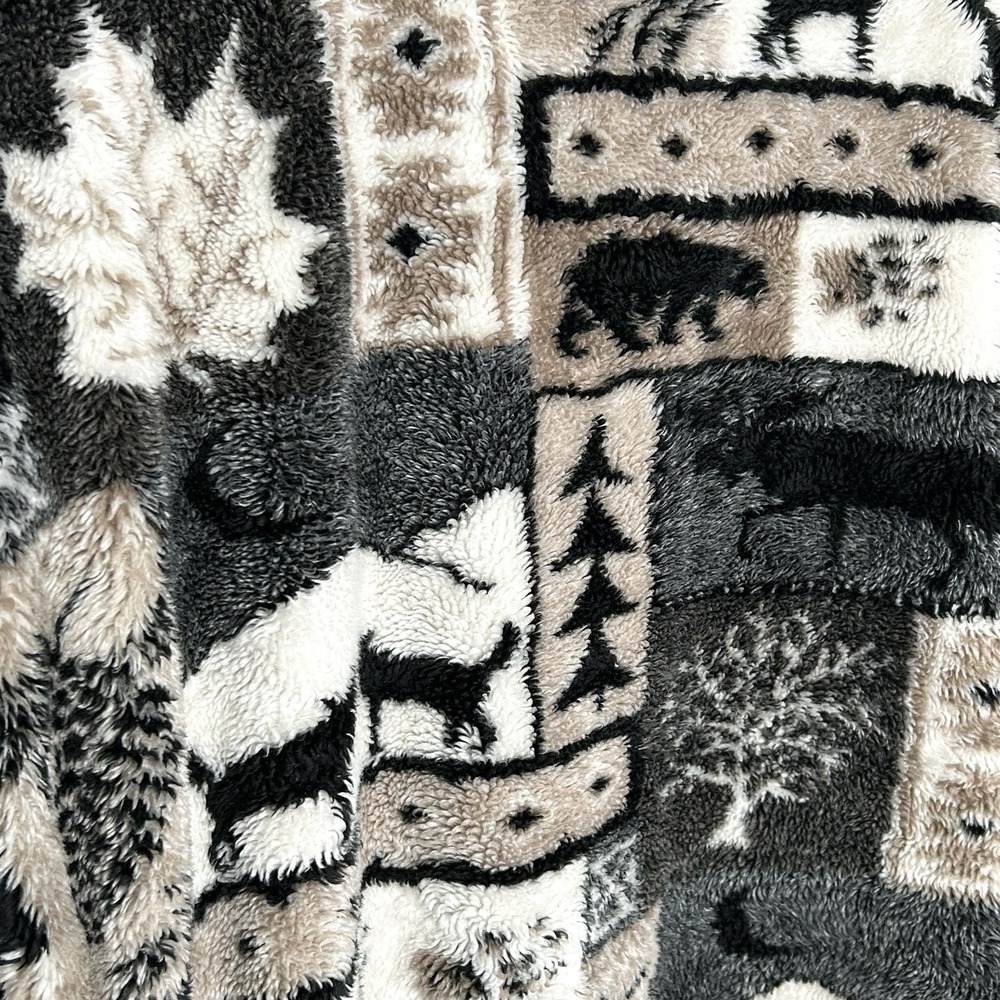 Men's Patterned Fleece Jacket - Picture 7 of 8
